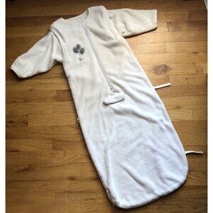 Bebe 9 Reference White Fleece Sleep Sack Bag 6M- 36M